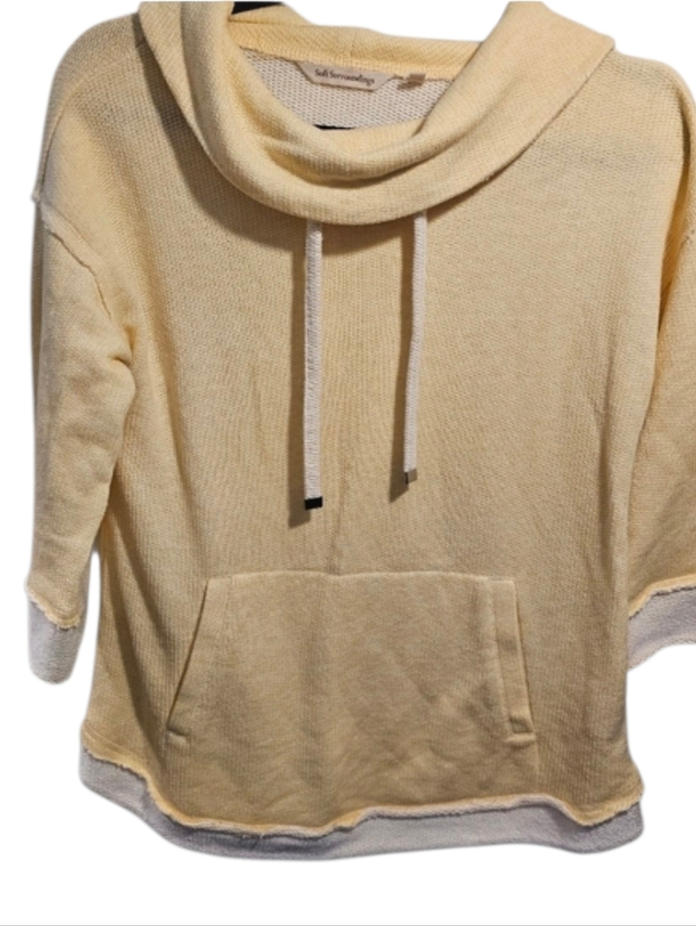 Soft surroundings sz. Xsmall yellow/white shirt
